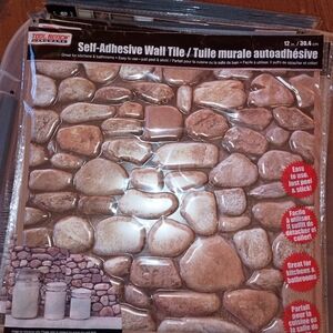 30 Tool Bench Self-Adhesive Wall Tile - Brown and Beige